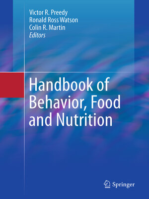 cover image of Handbook of Behavior, Food and Nutrition